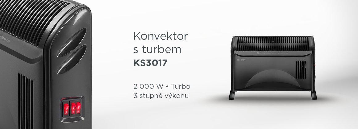 Konvektor s turbom 2000 W Concept KS3017